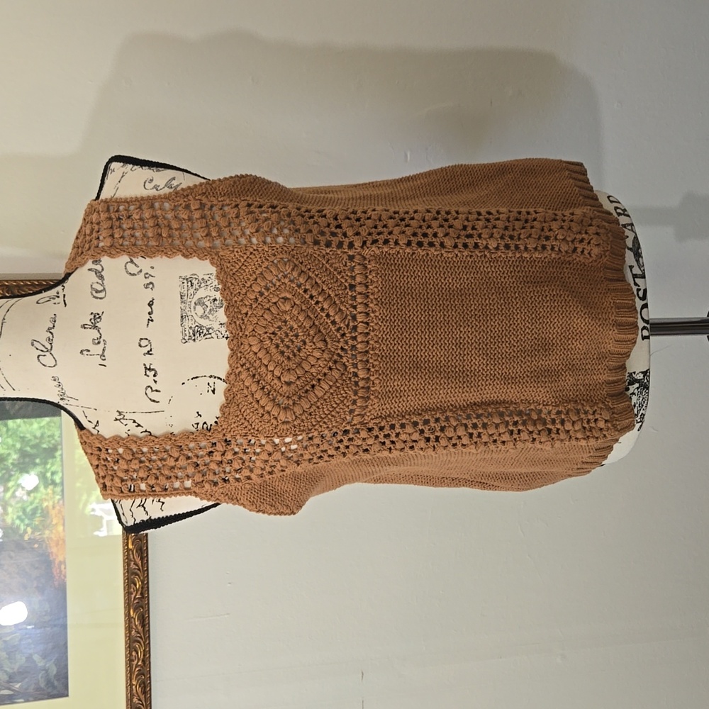 Anthropologie Pepin brown sweater tank top